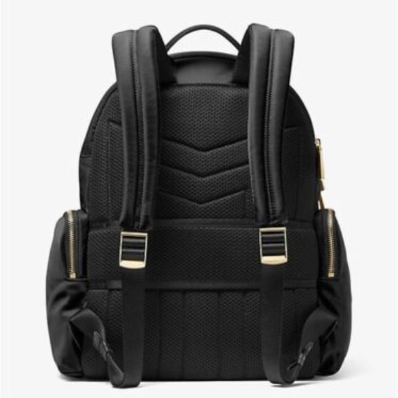 Michael Kore Black Prescott Large Nylon Gabardine Backpack New Sealed - Picture 4 of 12